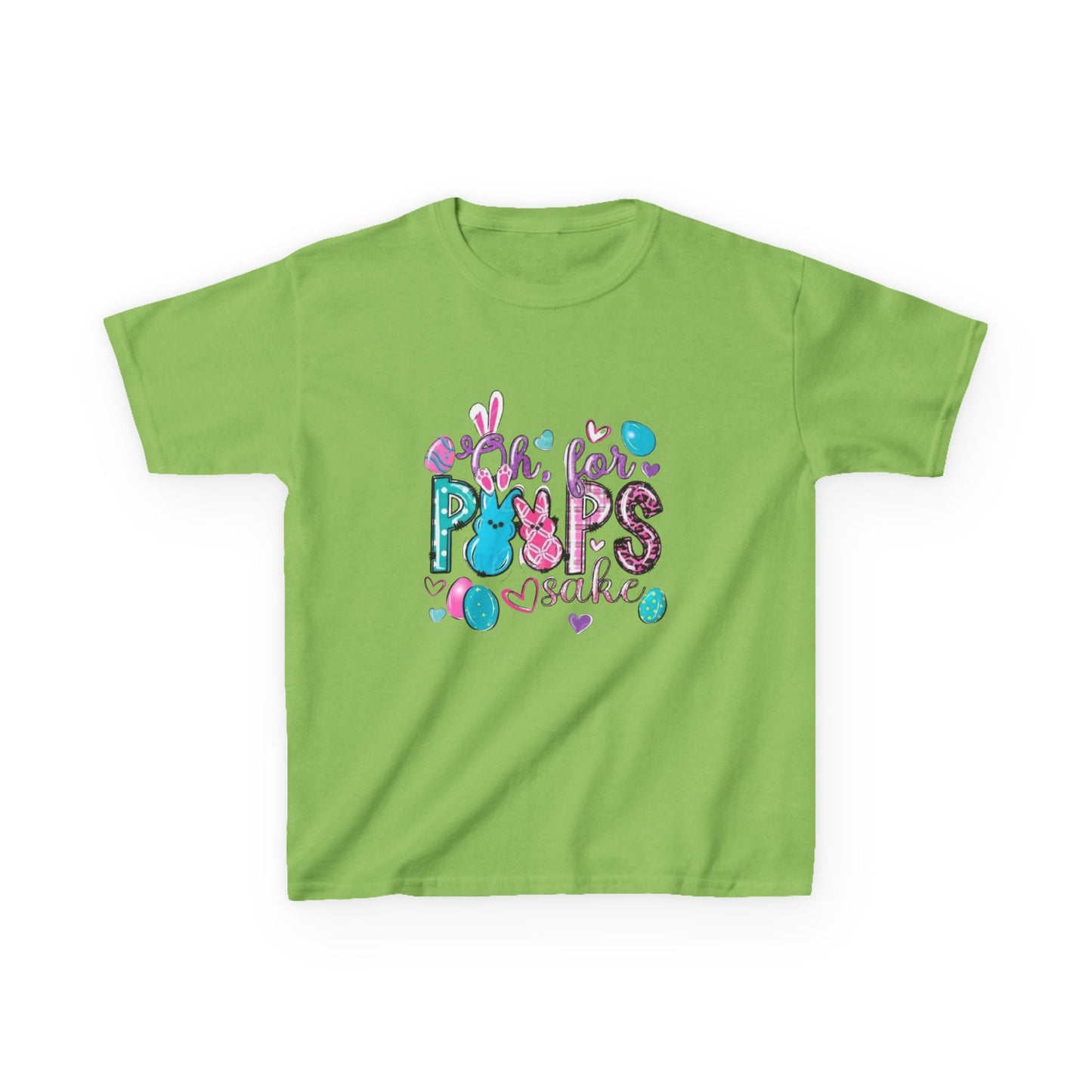Kids Tee — "Pops" Cute Colorful Bunny Hearts Design (Children’s Graphic T-Shirt)