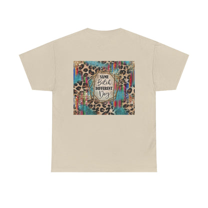 Same Bitch Different Day Leopard Graphic Tee