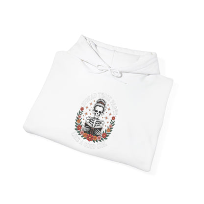 Day of the Dead Sugar Skull Hoodie – Floral Calavera Graphic Sweatshirt