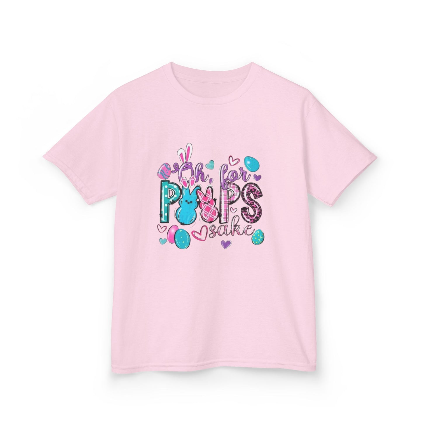 Kids Tee — "Pops" Cute Colorful Bunny Hearts Design (Children’s Graphic T-Shirt)