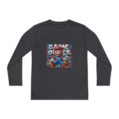"Game Over" Graphic Youth Long Sleeve Gamer Character Tee