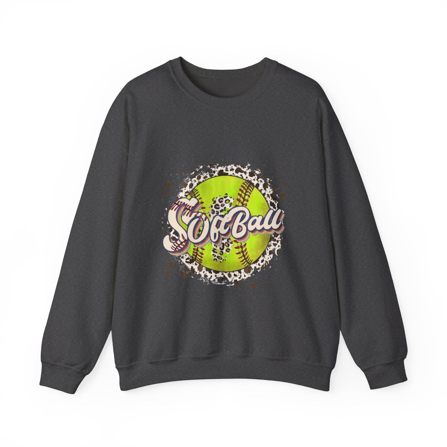 Softball Graphic Crewneck Sweatshirt – Neon Softball Design