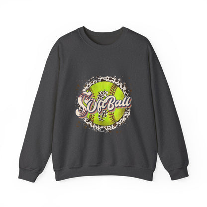 Softball Graphic Crewneck Sweatshirt – Neon Softball Design