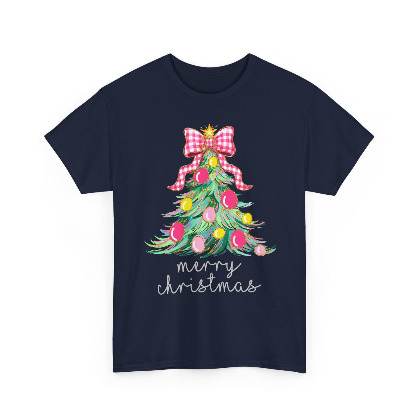 Merry Christmas Tree Unisex Heavy Cotton Tee