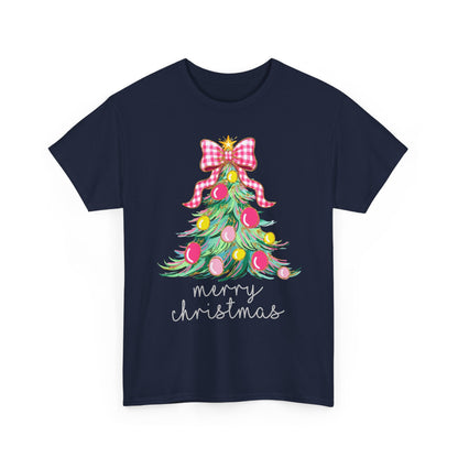 Merry Christmas Tree Unisex Heavy Cotton Tee