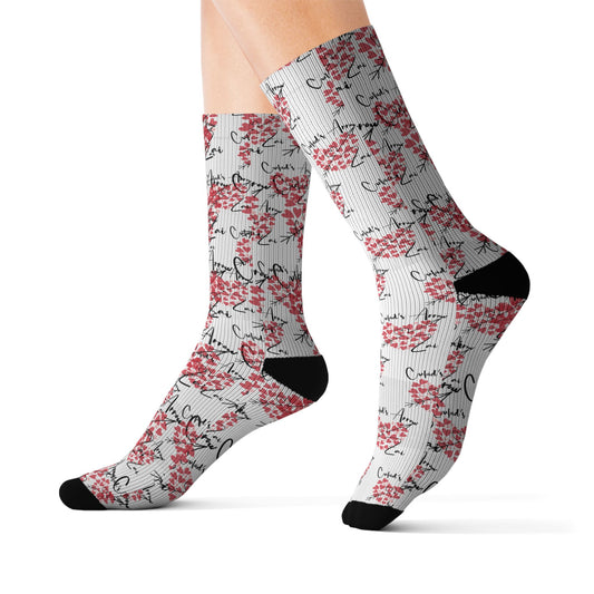 Cupid's Arrow Patterned Sublimation Socks