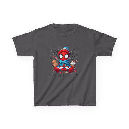 Kids Tee — Cozy Winter Superhero with Cookies & Hot Cocoa