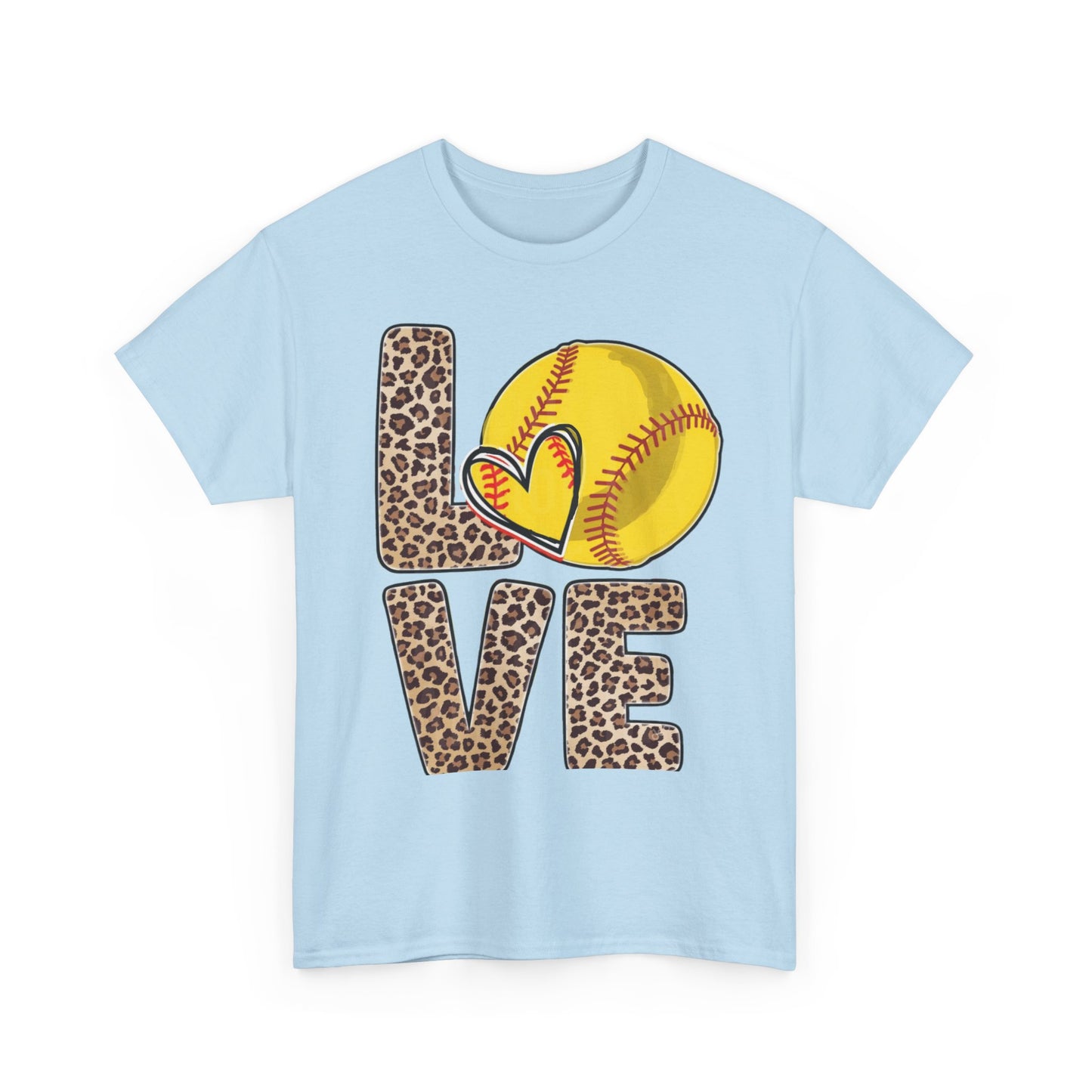 Softball Love Leopard Print T-Shirt