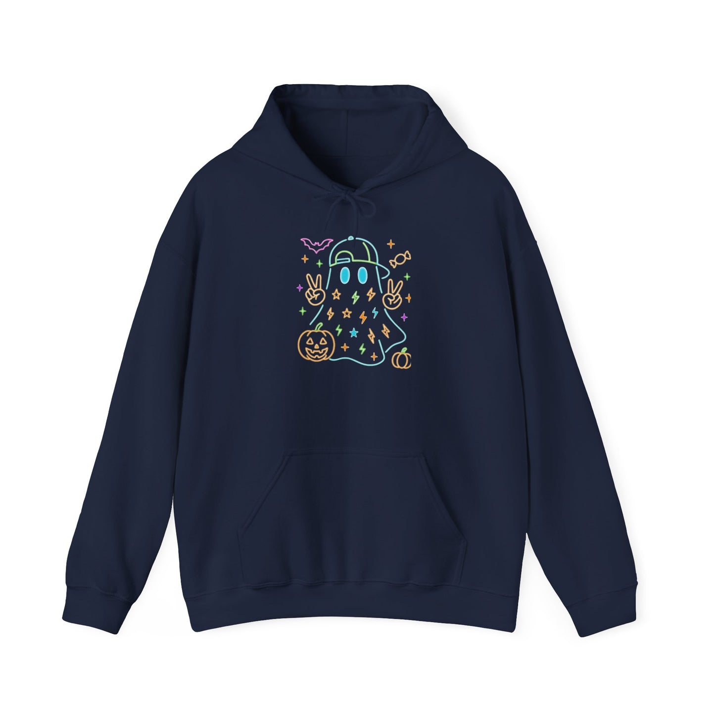 Cute Ghosts Unisex Hooded Sweatshirt | Perfect for Halloween, Cozy Fall Days, Casual Wear, Ghost Lover Gifts, Spooky Season Apparel
