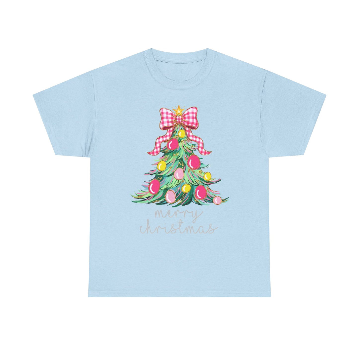Merry Christmas Tree Unisex Heavy Cotton Tee