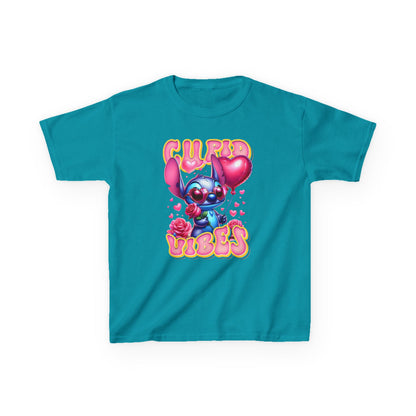 Kids Tee — 'Cupid Vibes' Cute Cartoon Cupid Character Valentine Shirt