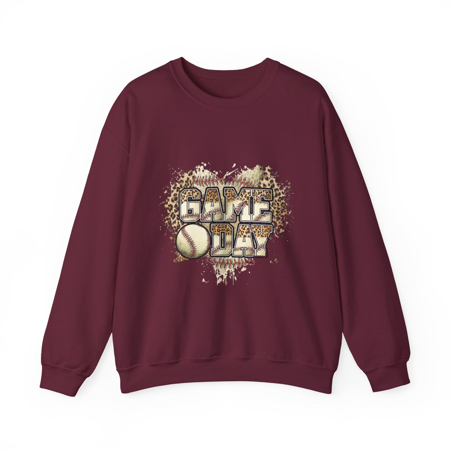 Softball 'Game Day' Crewneck Sweatshirt — Distressed Baseball Design