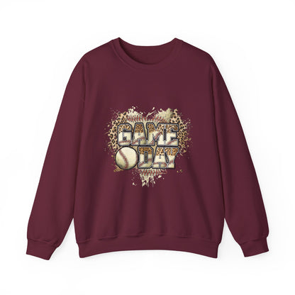 Softball 'Game Day' Crewneck Sweatshirt — Distressed Baseball Design
