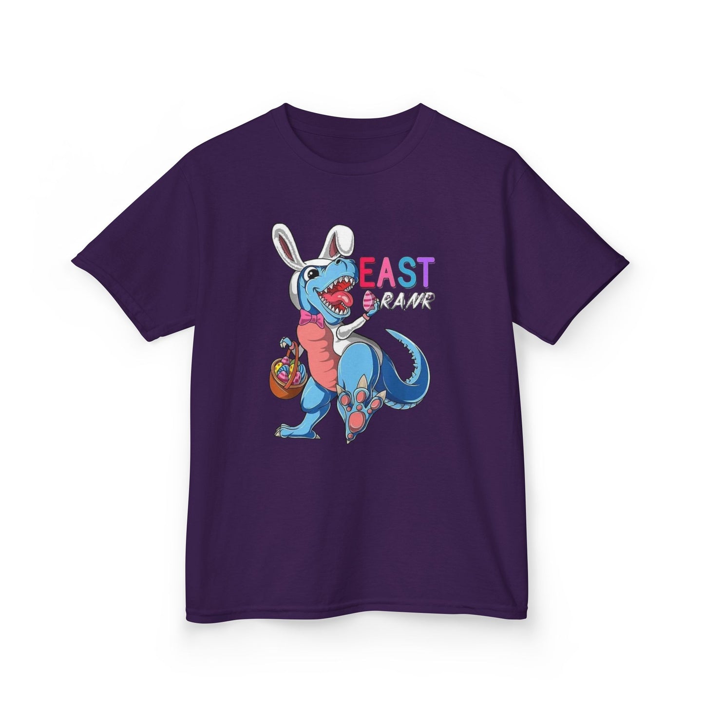 Kids 'Beast of Easter' Dino Bunny T‑Shirt — Cute Easter Dino with Basket