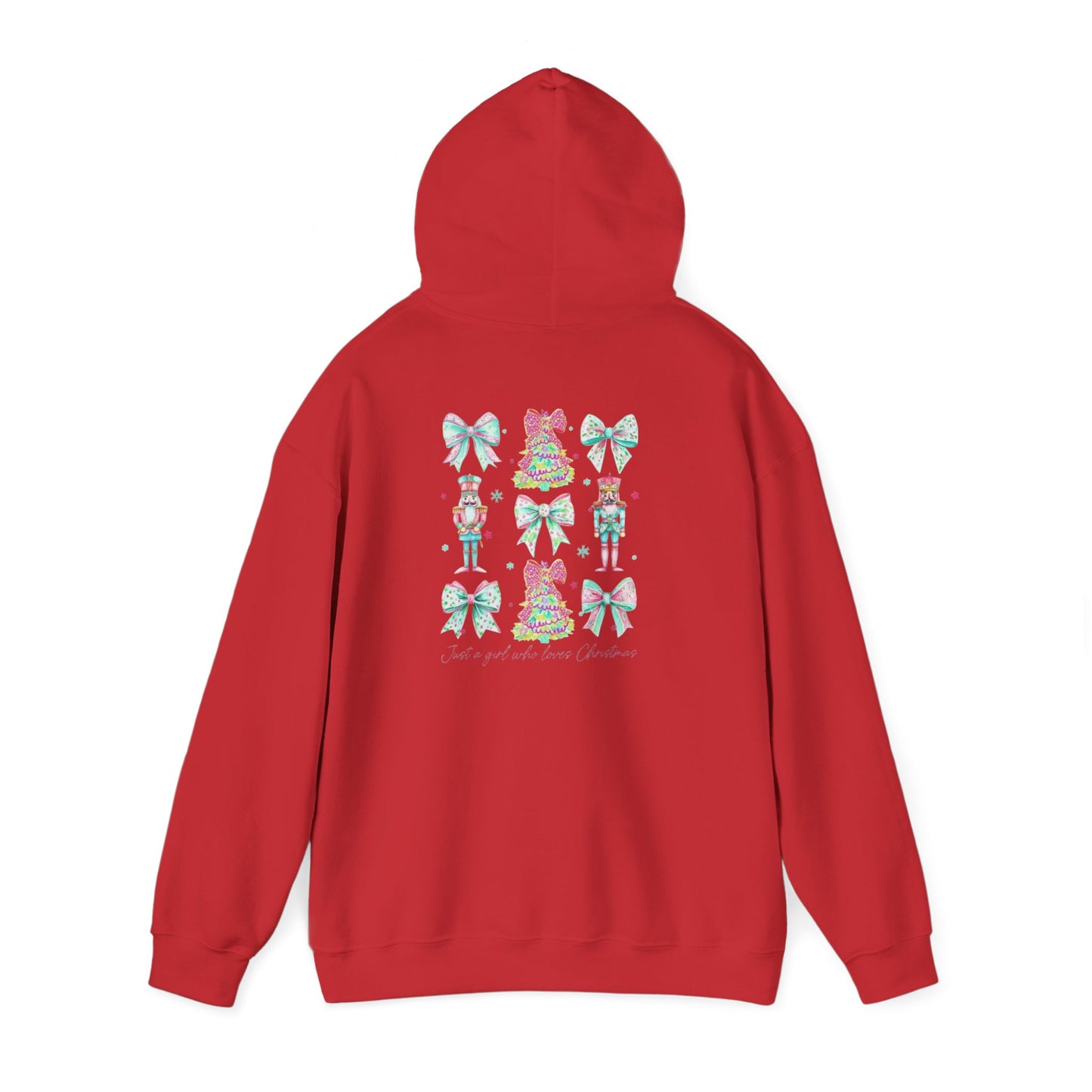 Just a Girl Who Loves Christmas- Whimsical Hooded Sweatshirt