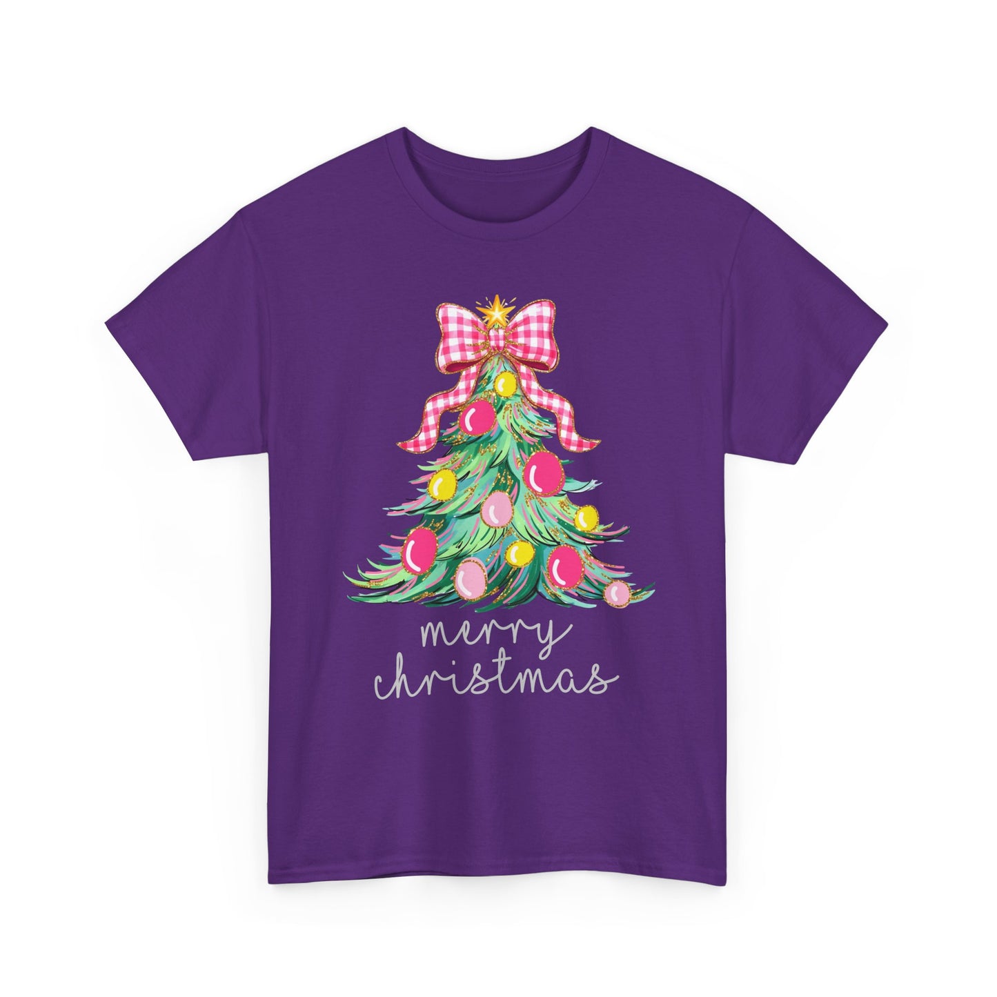 Merry Christmas Tree Unisex Heavy Cotton Tee