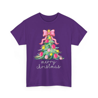 Merry Christmas Tree Unisex Heavy Cotton Tee