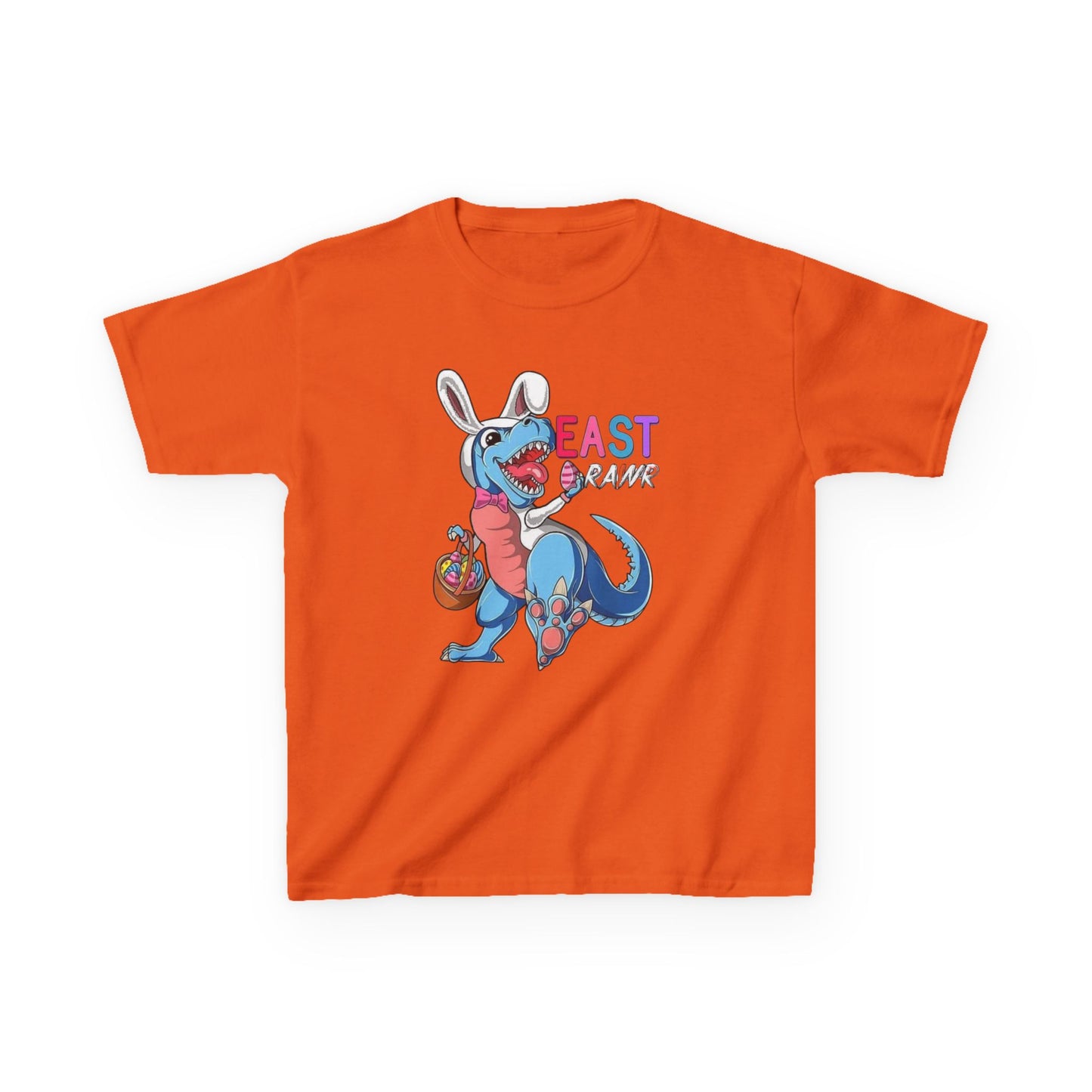 Kids 'Beast of Easter' Dino Bunny T‑Shirt — Cute Easter Dino with Basket
