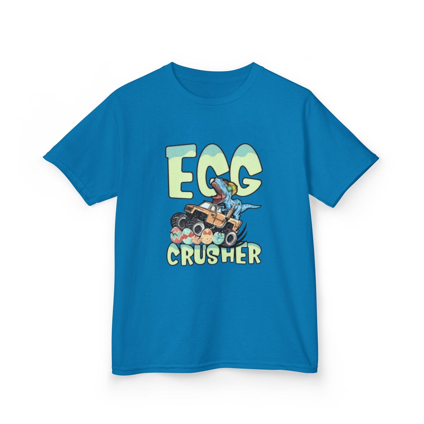 Kids T‑Shirt — 'Egg Crusher' Cartoon Truck Easter Tee