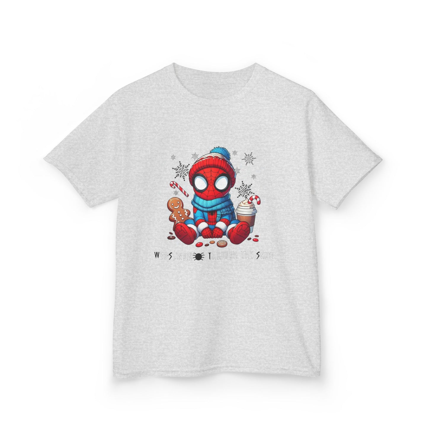 Kids Tee — Cozy Winter Superhero with Cookies & Hot Cocoa