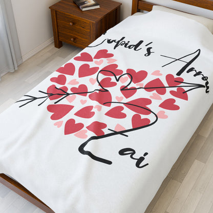 Cupid's Arrow Velveteen Plush Blanket Merch