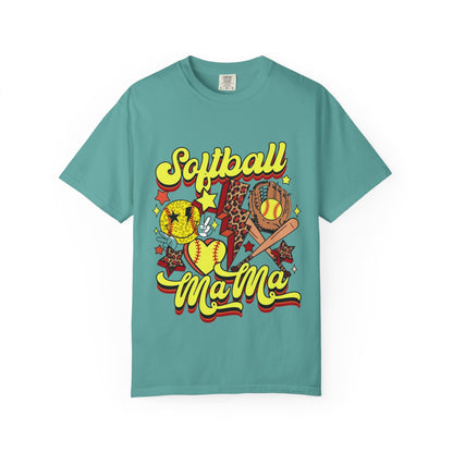 Softball Mama T-Shirt — Retro Softball Mom Graphic Tee