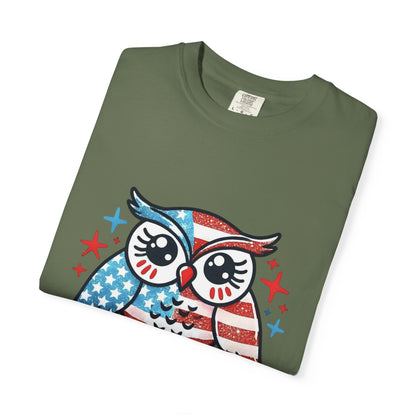 Patriotic 'Hoot for Freedom' Owl T-Shirt