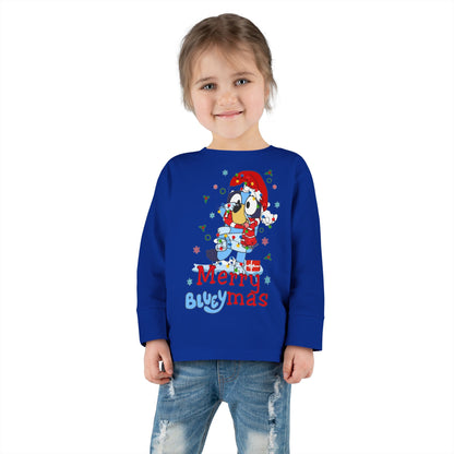 Toddler Tee — Merry BLUEYMAS Christmas Long Sleeve
