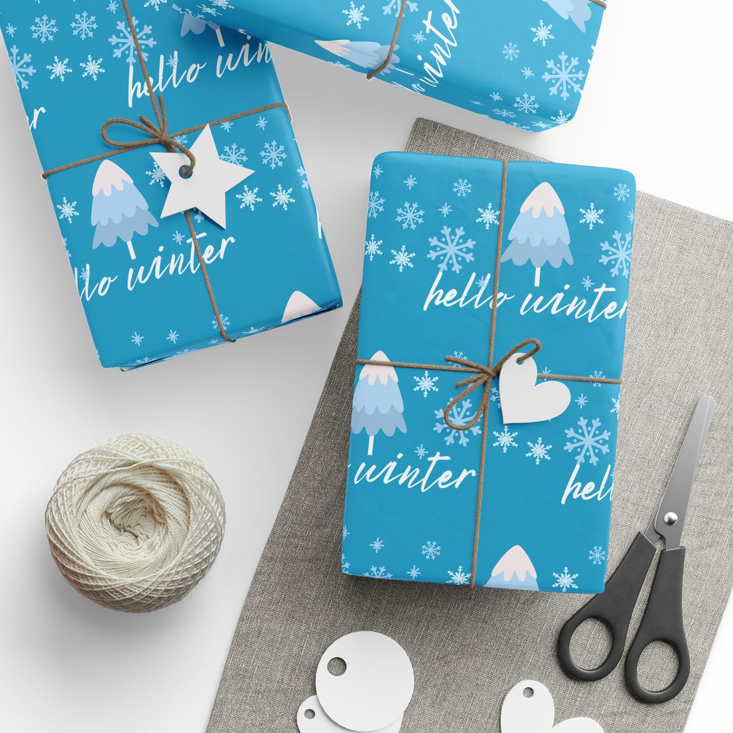 Winter Themed Wrapping Paper for Holidays, Gift Wrap