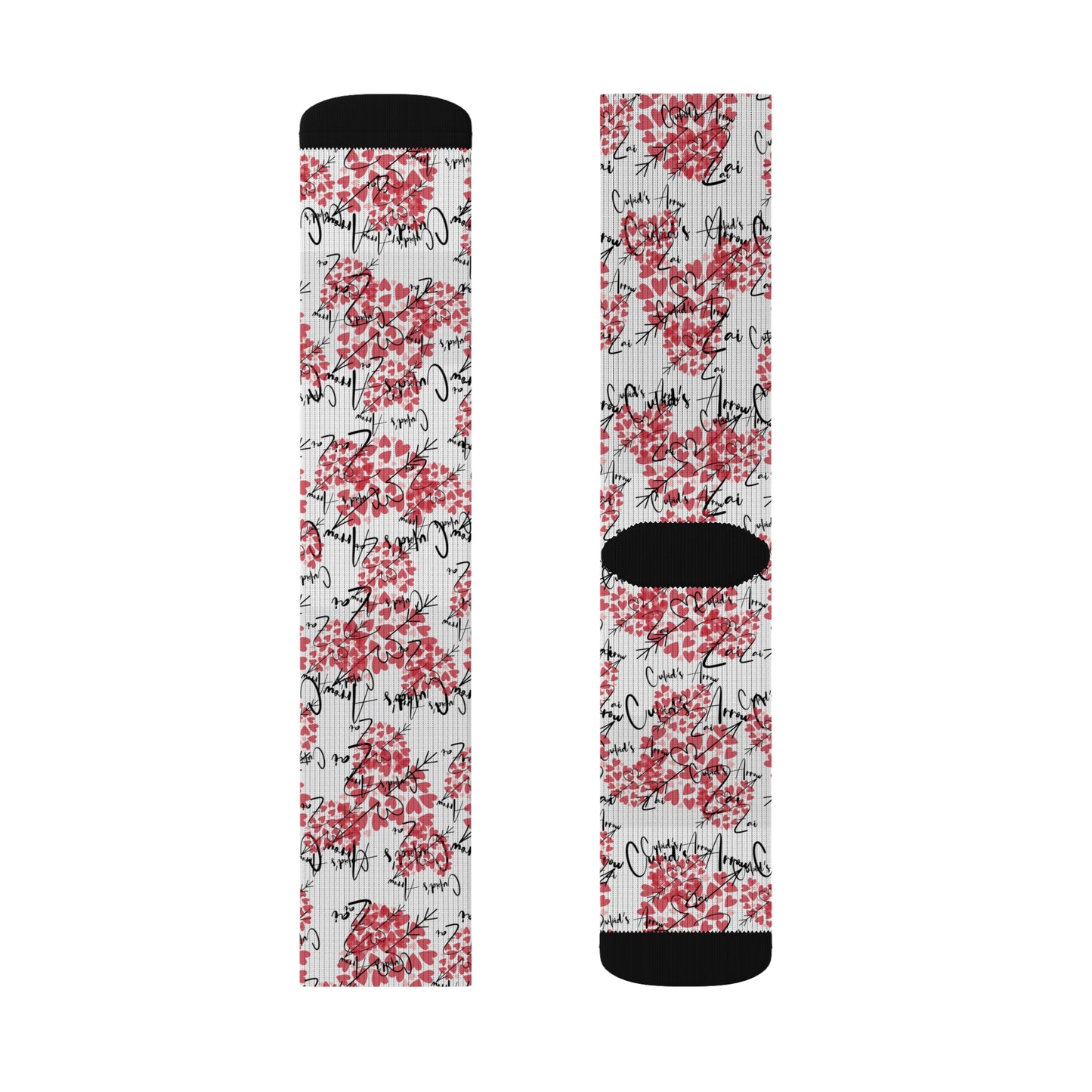 Cupid's Arrow Patterned Sublimation Socks