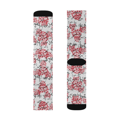 Cupid's Arrow Patterned Sublimation Socks