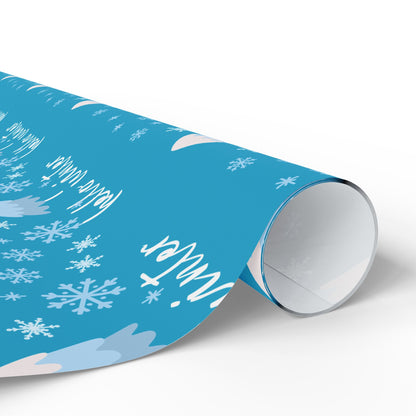 Winter Themed Wrapping Paper for Holidays, Gift Wrap