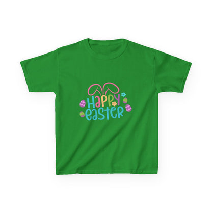 Happy Easter Kids Tee — Bunny Ears & Easter Eggs Holiday Shirt