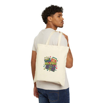 90s vibe Cotton Canvas Tote Bag