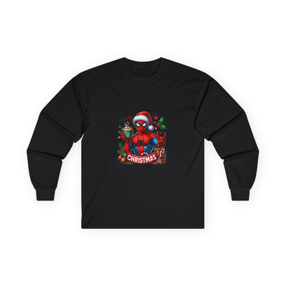 Christmas and Coffee with Spidey- Unisex Ultra Cotton Long Sleeve Tee