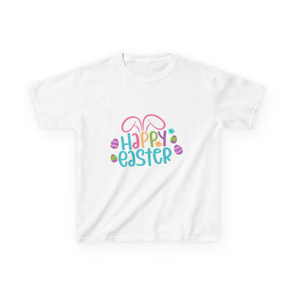 Happy Easter Kids Tee — Bunny Ears & Easter Eggs Holiday Shirt