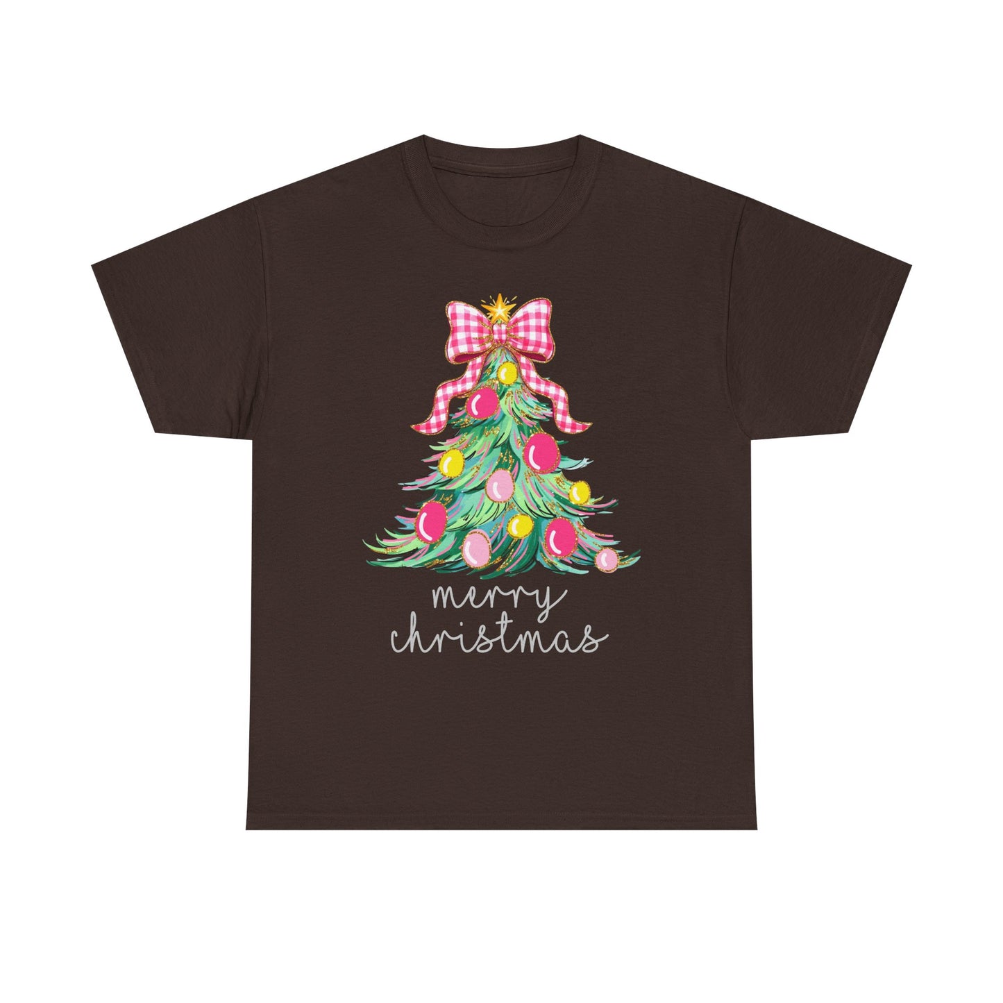 Merry Christmas Tree Unisex Heavy Cotton Tee