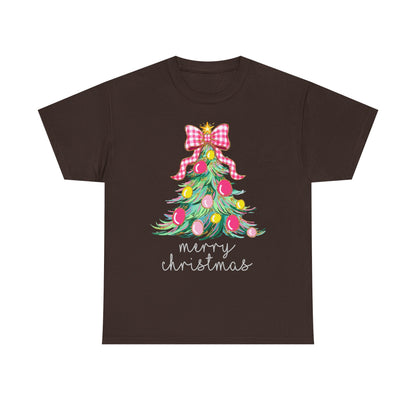 Merry Christmas Tree Unisex Heavy Cotton Tee