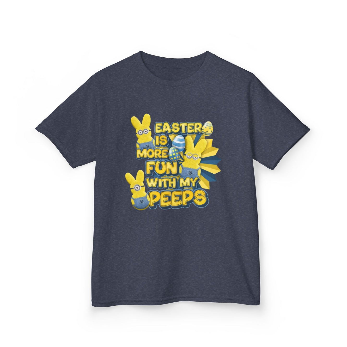 Kids Tee — "Easter Is More Fun With My Peeps" Cute Bunny & Chick Design
