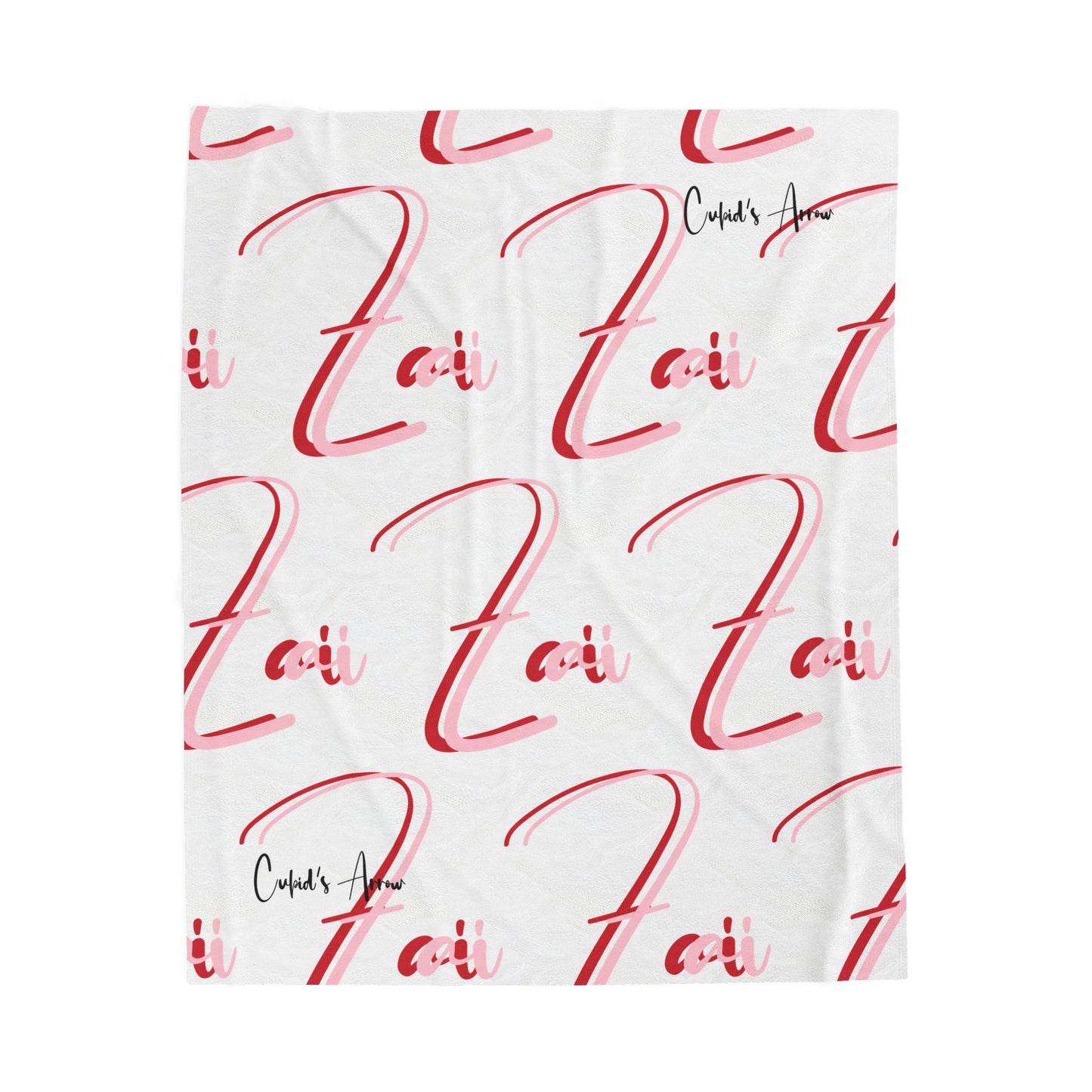 Red- Cupid's Arrow Merch- Velveteen Plush Blanket, Cozy Throw Blanket