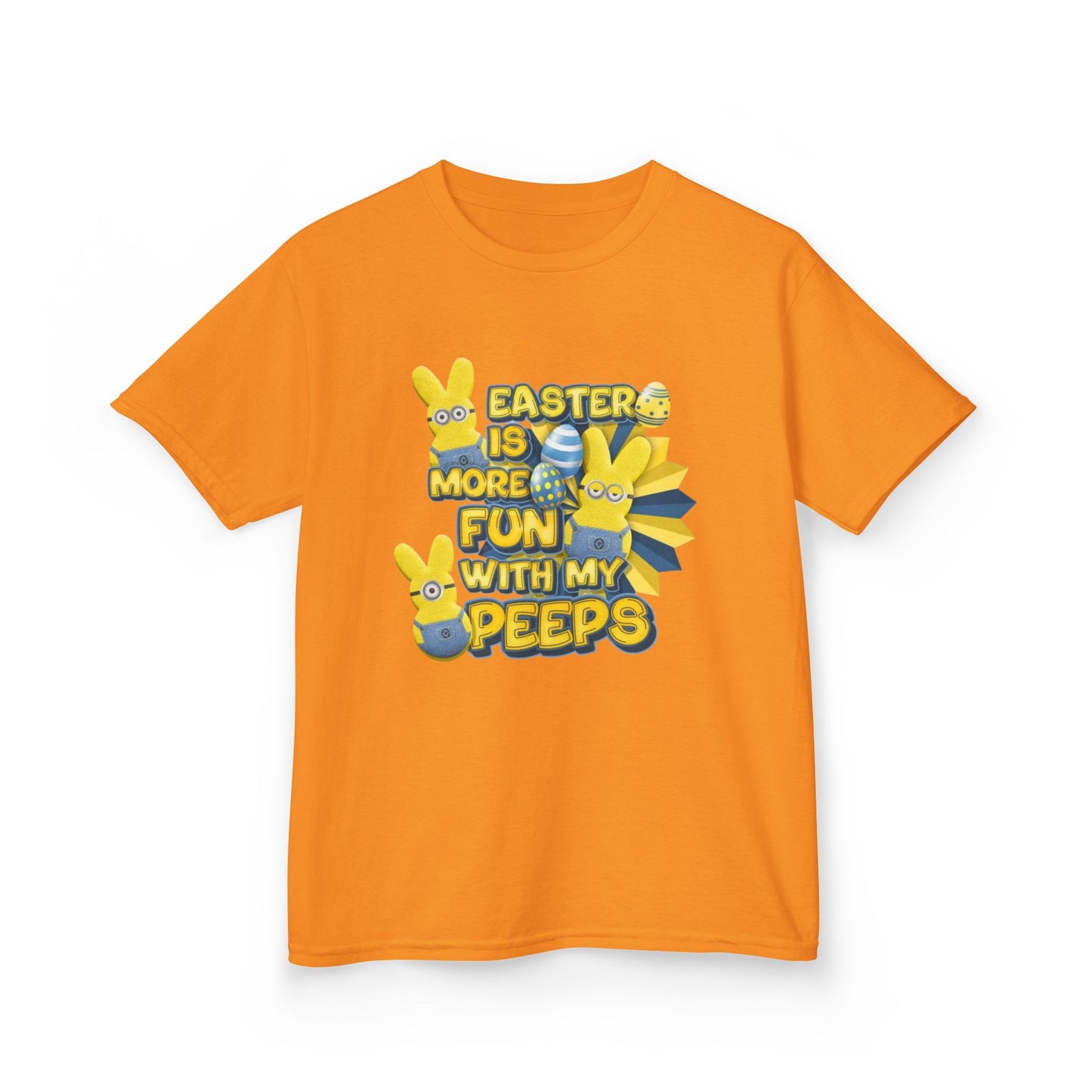 Kids Tee — "Easter Is More Fun With My Peeps" Cute Bunny & Chick Design