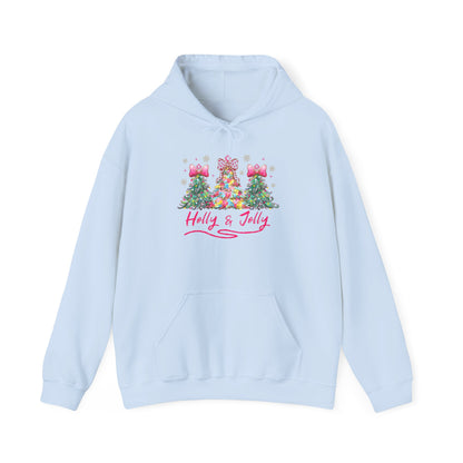 Festive Holly & Jolly Sweatshirt, Unisex Christmas Hoodie, Holiday Gift, Cozy Sweatshirt, Winter Apparel, Casual Wear