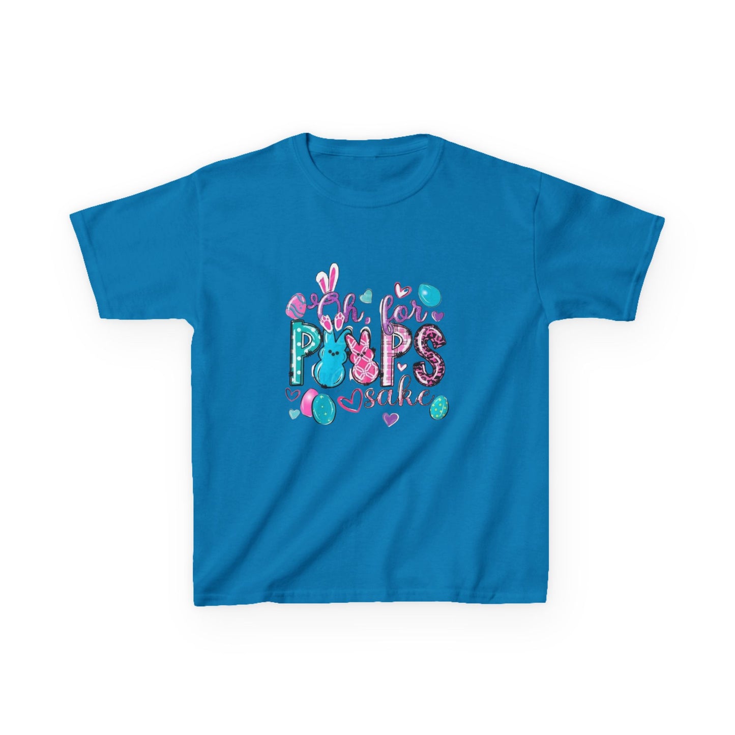 Kids Tee — "Pops" Cute Colorful Bunny Hearts Design (Children’s Graphic T-Shirt)