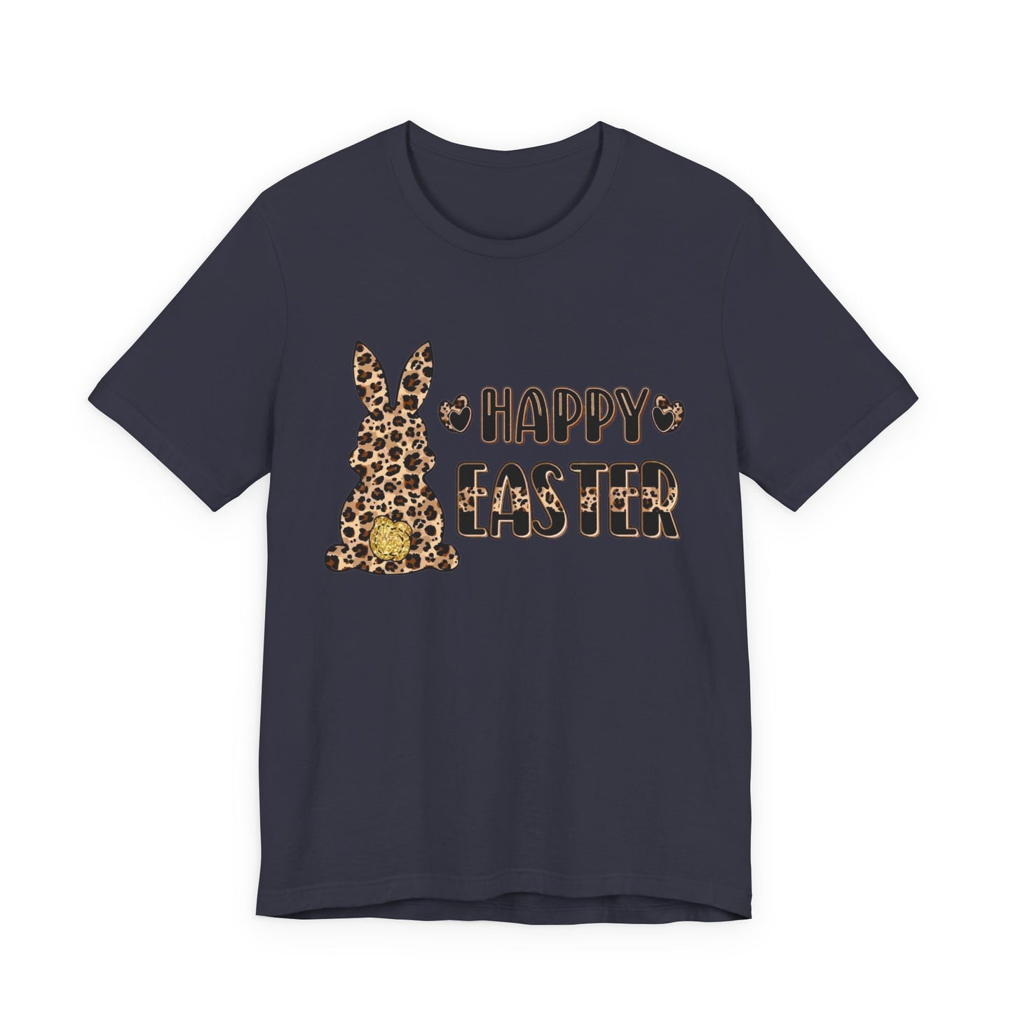 Leopard Print 'Happy Easter' Bunny Tee