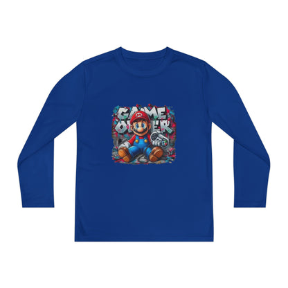 "Game Over" Graphic Youth Long Sleeve Gamer Character Tee