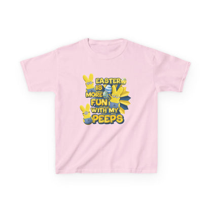 Kids Tee — "Easter Is More Fun With My Peeps" Cute Bunny & Chick Design