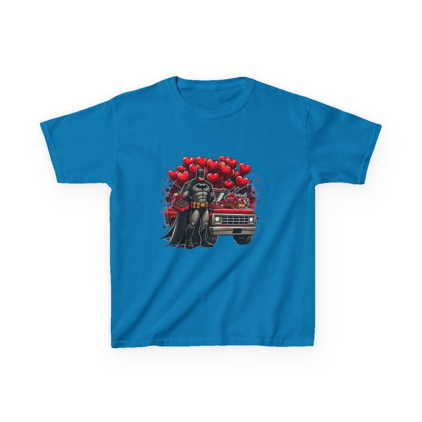 Kids Vader Valentine T‑Shirt — Darth Vader with Hearts and Vintage Car