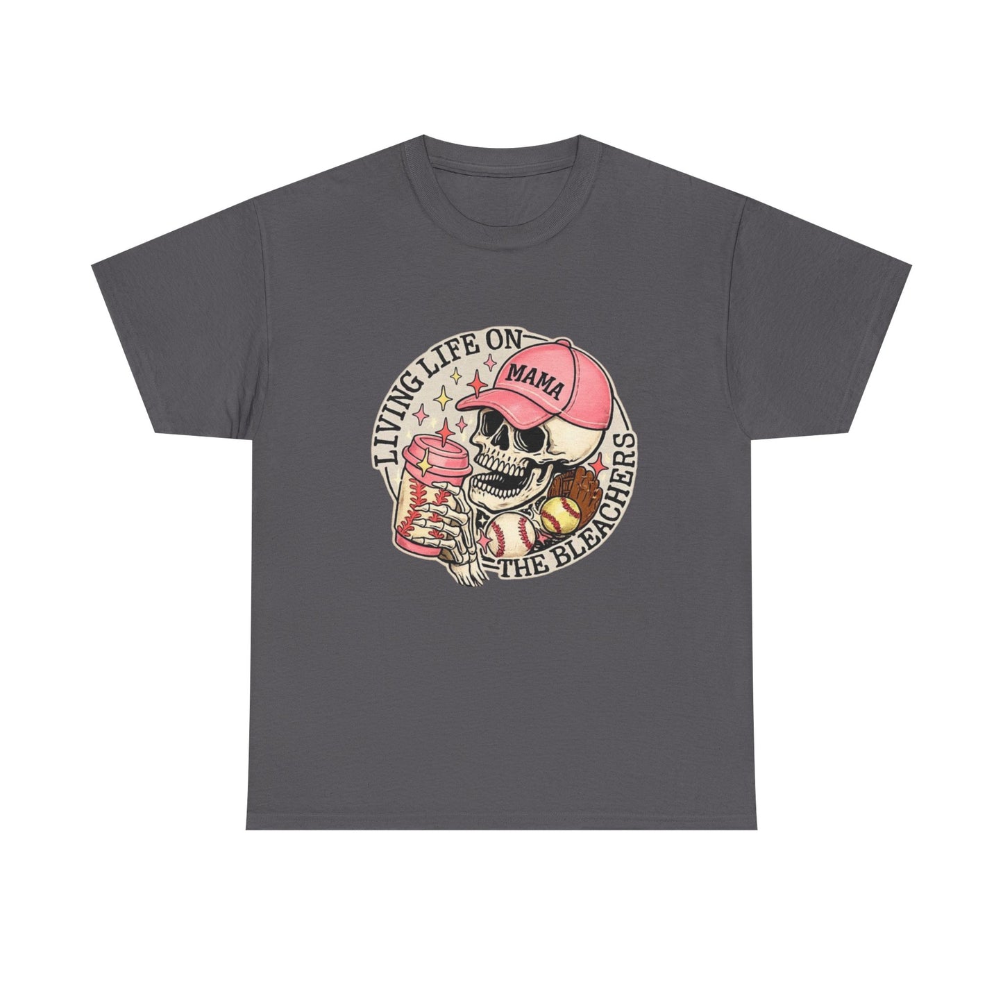 Living Life SPORTS MOM Skull Tee — Mama Cap Vintage Surf School Shirt