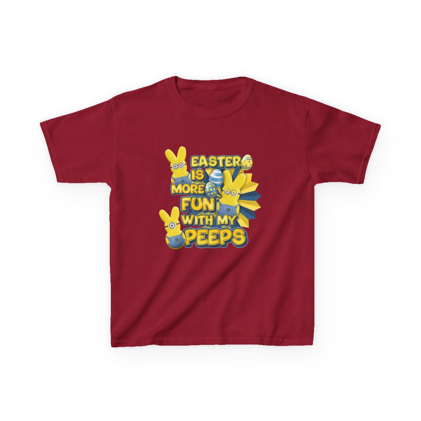 Kids Tee — "Easter Is More Fun With My Peeps" Cute Bunny & Chick Design