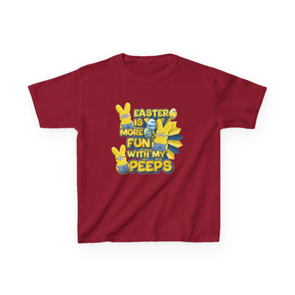 Kids Tee — "Easter Is More Fun With My Peeps" Cute Bunny & Chick Design